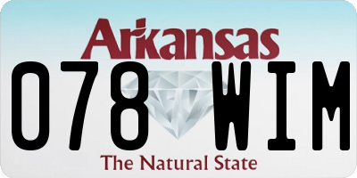 AR license plate 078WIM