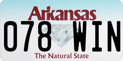 AR license plate 078WIN