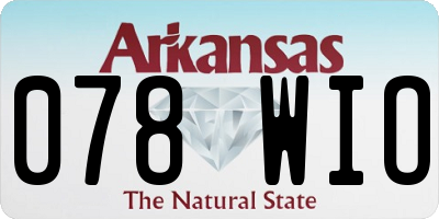 AR license plate 078WIO
