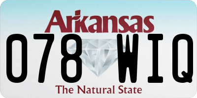 AR license plate 078WIQ
