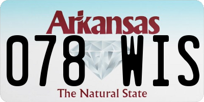 AR license plate 078WIS