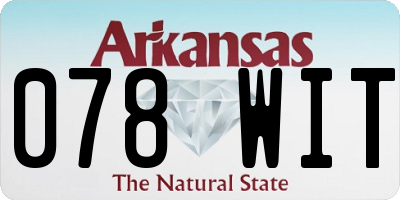 AR license plate 078WIT