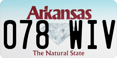 AR license plate 078WIV