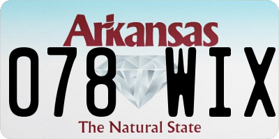 AR license plate 078WIX