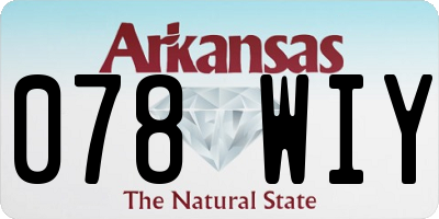 AR license plate 078WIY