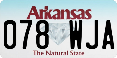 AR license plate 078WJA