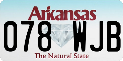 AR license plate 078WJB