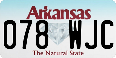 AR license plate 078WJC
