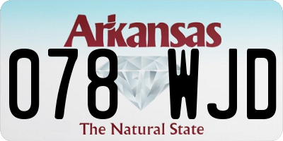 AR license plate 078WJD