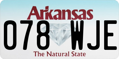 AR license plate 078WJE