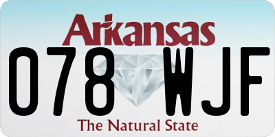 AR license plate 078WJF