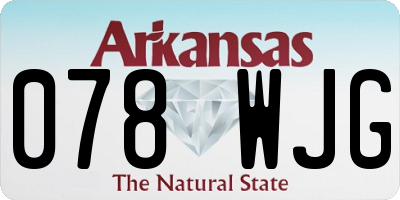 AR license plate 078WJG