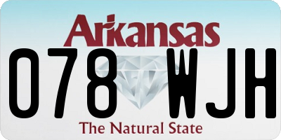 AR license plate 078WJH
