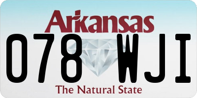 AR license plate 078WJI