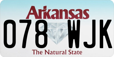 AR license plate 078WJK
