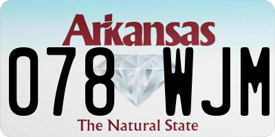 AR license plate 078WJM