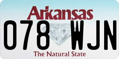AR license plate 078WJN