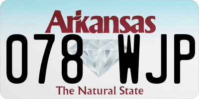 AR license plate 078WJP