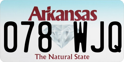 AR license plate 078WJQ