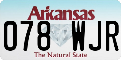 AR license plate 078WJR
