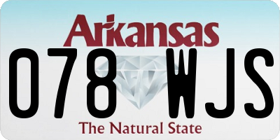 AR license plate 078WJS