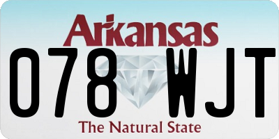 AR license plate 078WJT