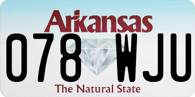 AR license plate 078WJU