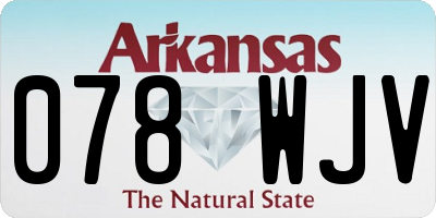 AR license plate 078WJV