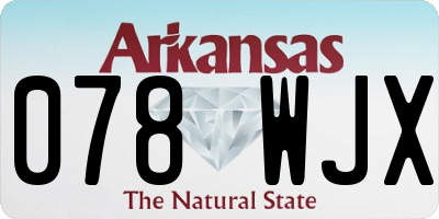 AR license plate 078WJX