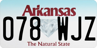 AR license plate 078WJZ