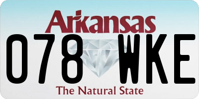 AR license plate 078WKE