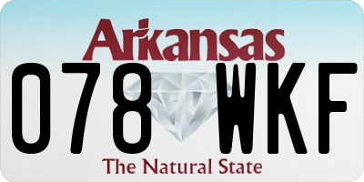 AR license plate 078WKF