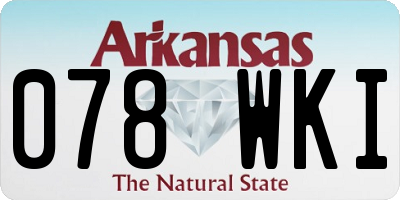 AR license plate 078WKI