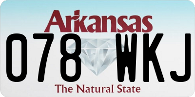 AR license plate 078WKJ