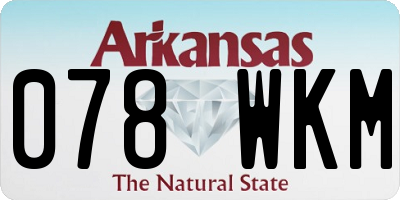 AR license plate 078WKM