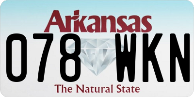 AR license plate 078WKN