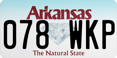 AR license plate 078WKP