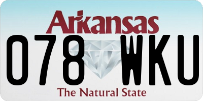 AR license plate 078WKU