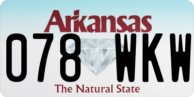 AR license plate 078WKW