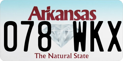 AR license plate 078WKX
