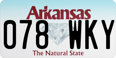 AR license plate 078WKY