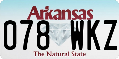 AR license plate 078WKZ