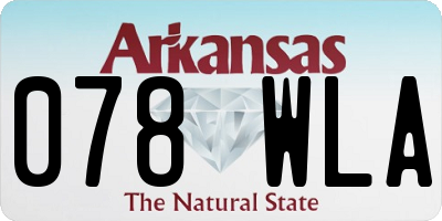 AR license plate 078WLA