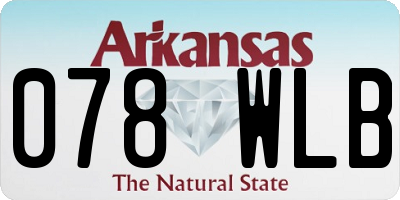 AR license plate 078WLB