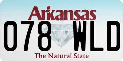 AR license plate 078WLD