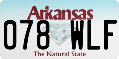AR license plate 078WLF
