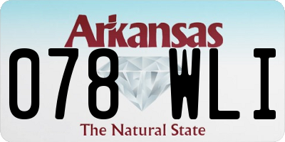 AR license plate 078WLI