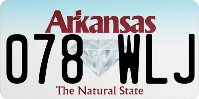AR license plate 078WLJ