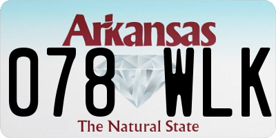AR license plate 078WLK