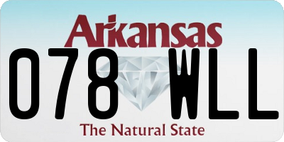 AR license plate 078WLL